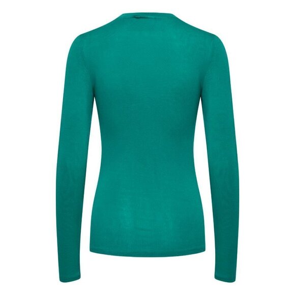 NWT ICHI PHILUCA Emerald Green Basic Longsleeve - Picture 2 of 8